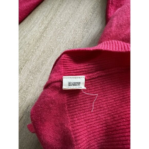 Anthropologie "T" 100% Cashmere Tunic Cardigan Sweater in Pink Size Medium - Picture 10 of 10
